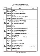 Kế hoạch bài học tuần 17 lớp 4 - Năm học 2016-2017 - Lê Văn Hoàn